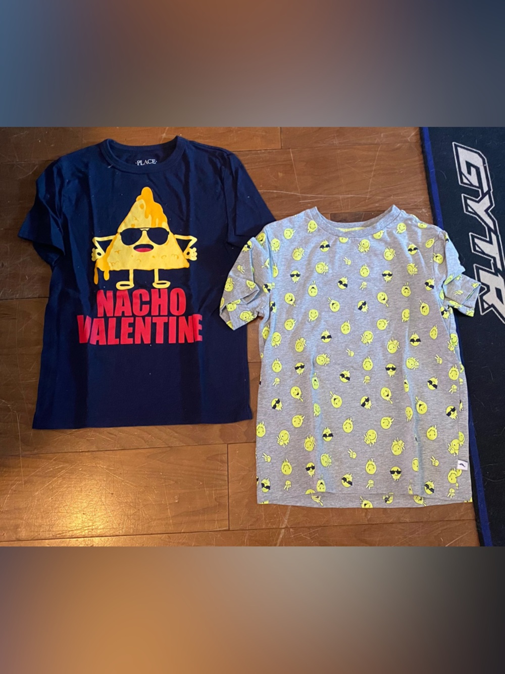 Tommy Bahama Navy Graphic 'Nacho' Tee with Yellow & Red Print